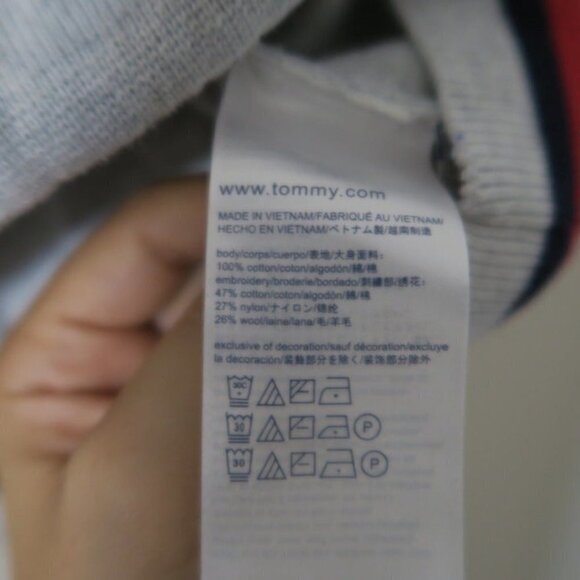 Tommy Hilfiger Gray Embroidered Script Sweater Crewneck Lounge Pullover Sm - Picture 7 of 12